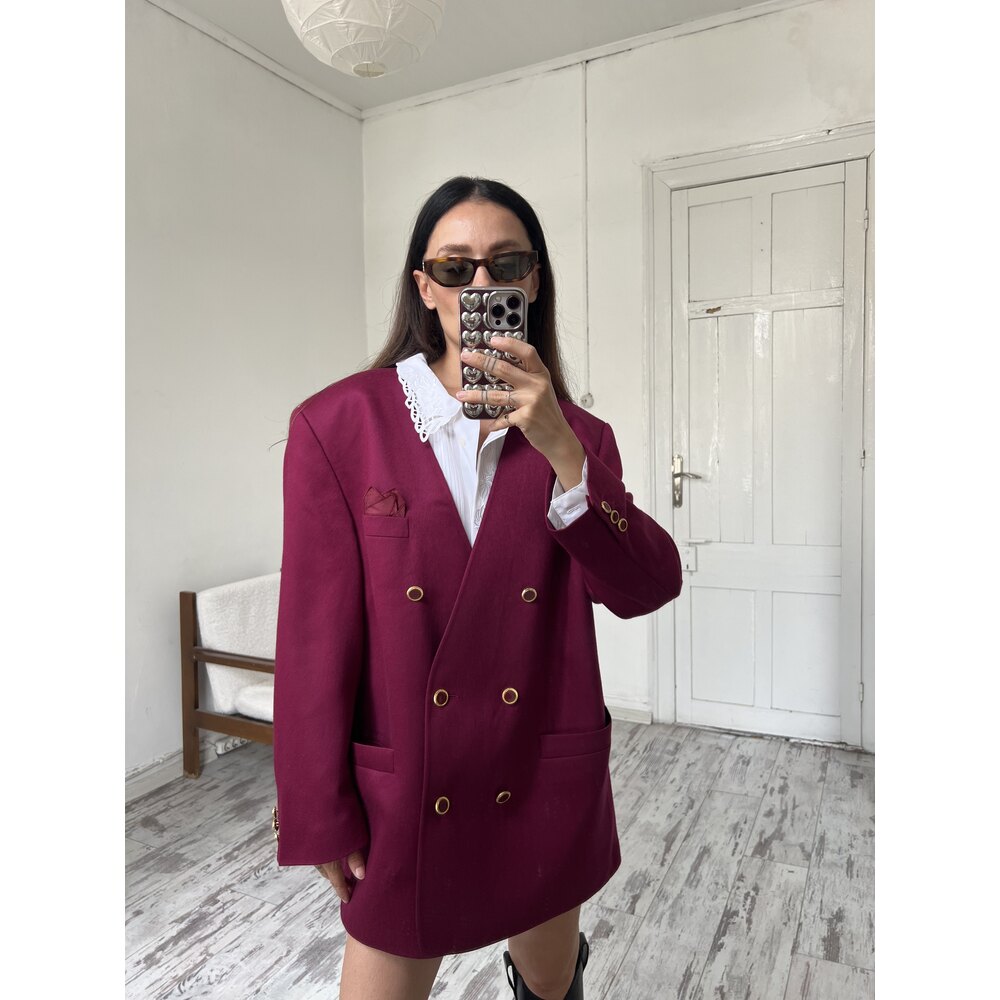 Westburry Wool Blend Midi Cherry Premium Blazer