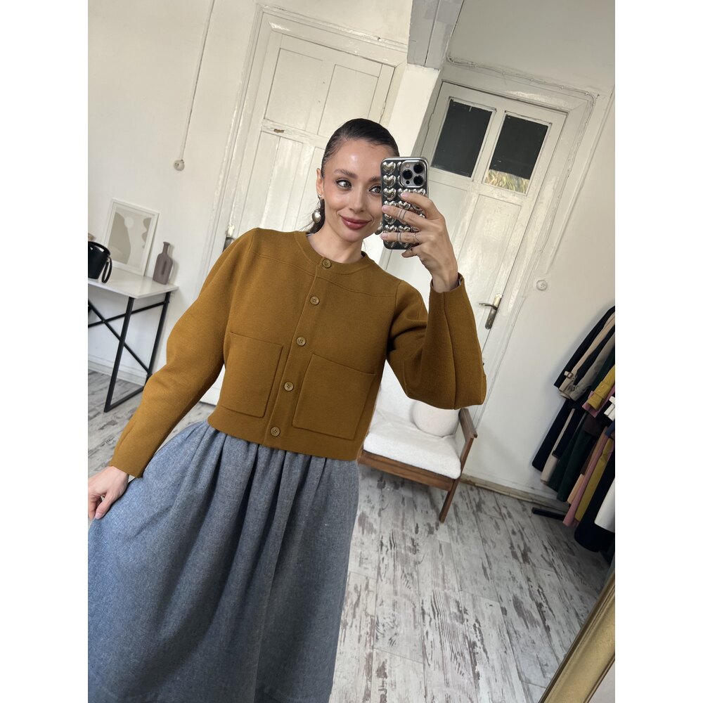 Laurel Germany %100 Yün Woolmark Sertifikalı Astarlı Midi Etek