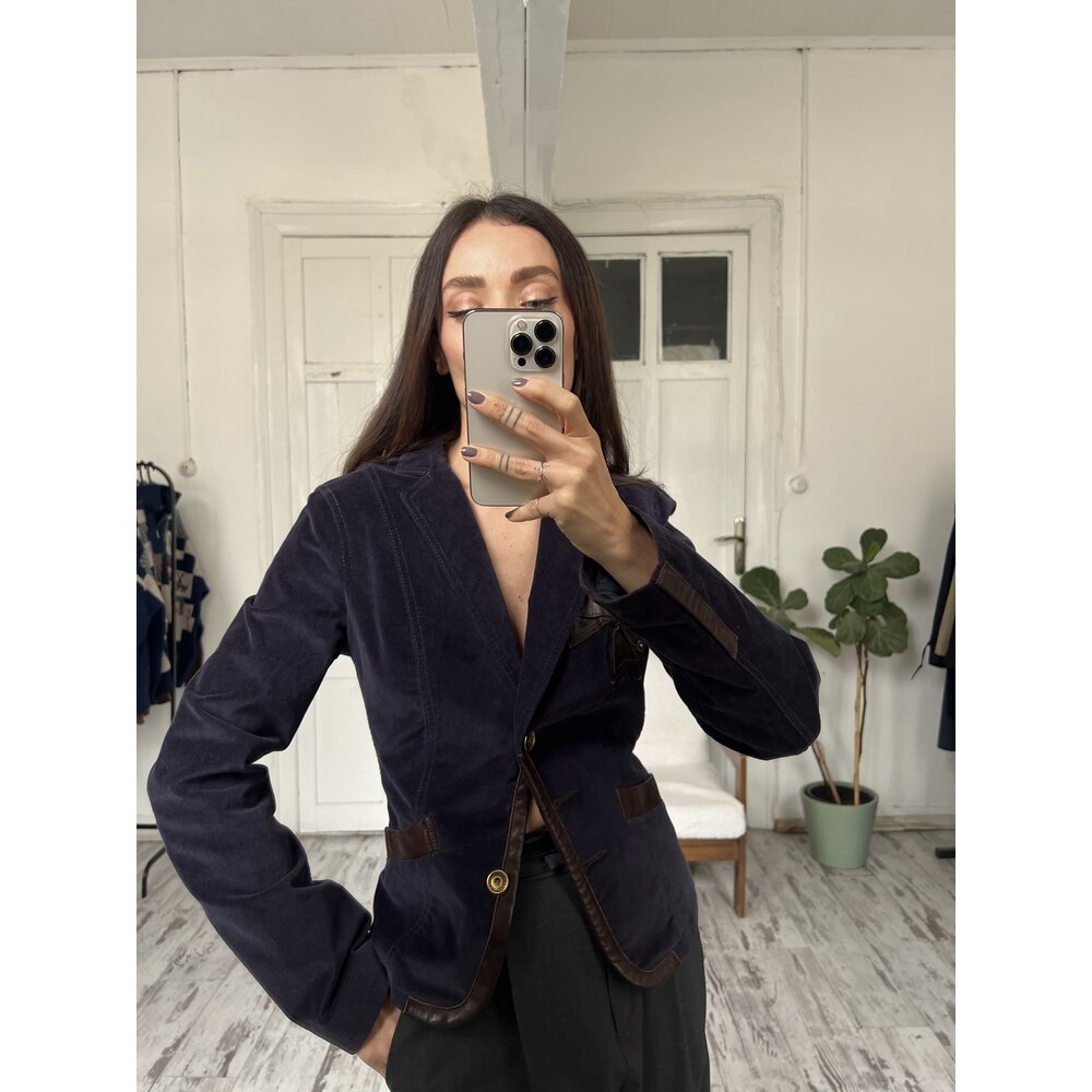 Moschino Jeans Kadife Orijinal Blazer