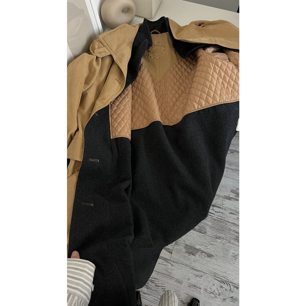 Barisal Germany Microseta Süet Dokulu Premium Trenchcoat