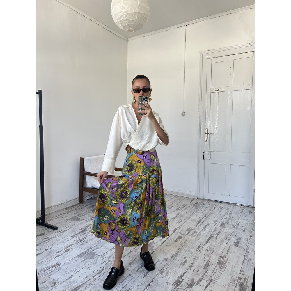 Canda Versace Print Koleksiyonluk Etek