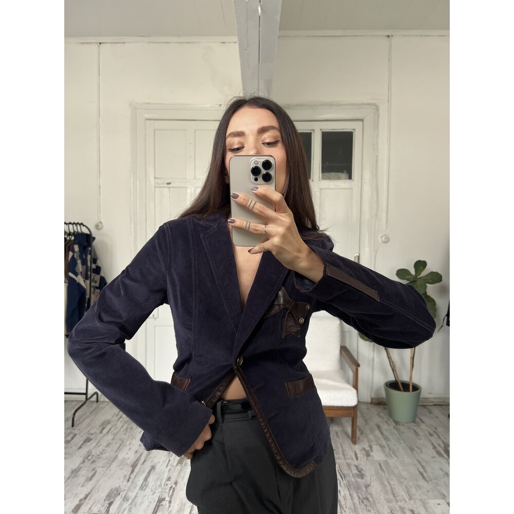 Moschino Jeans Kadife Orijinal Blazer