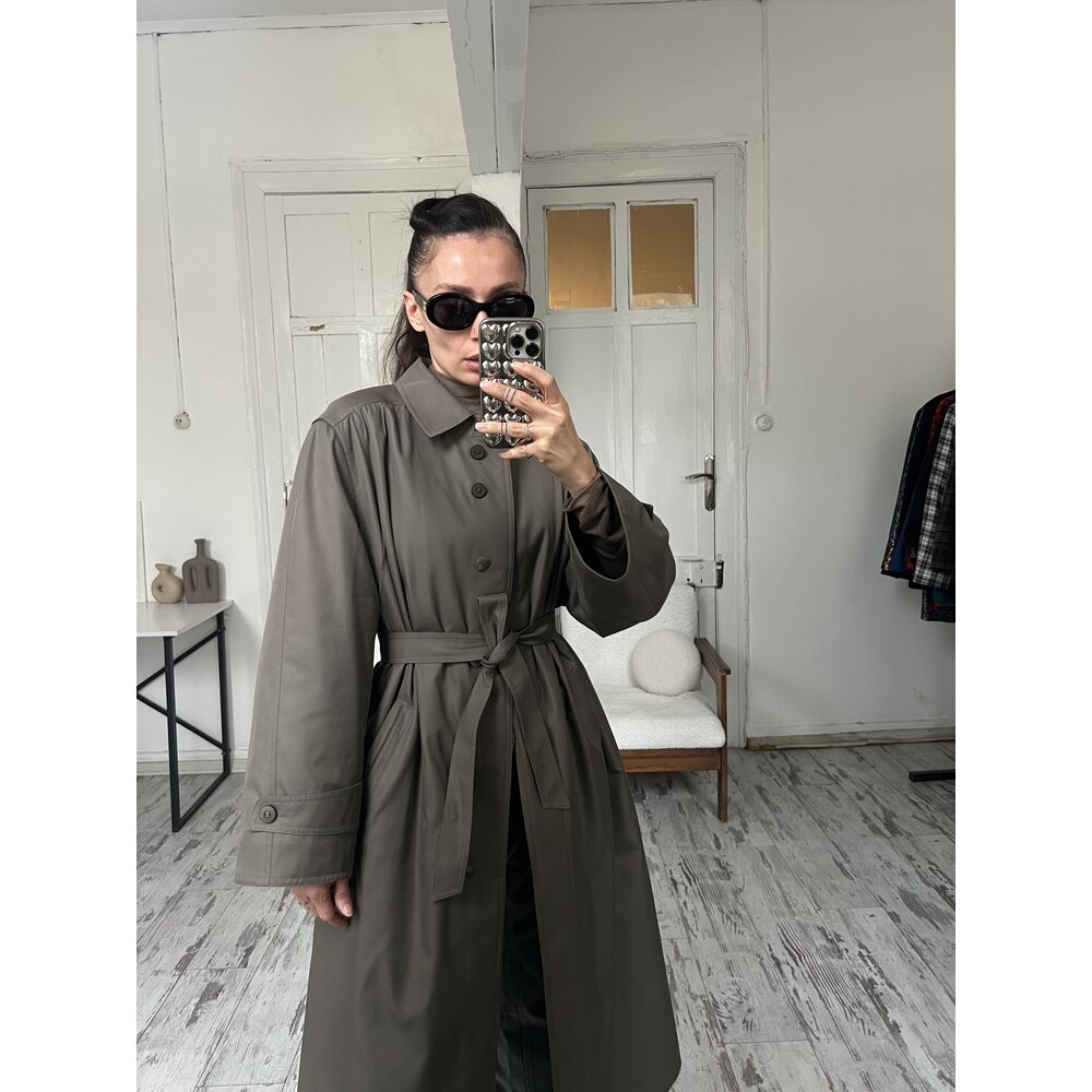 Delmod Germany İçi Kapitona Kaplama Kemerli Premium Trench Kaban