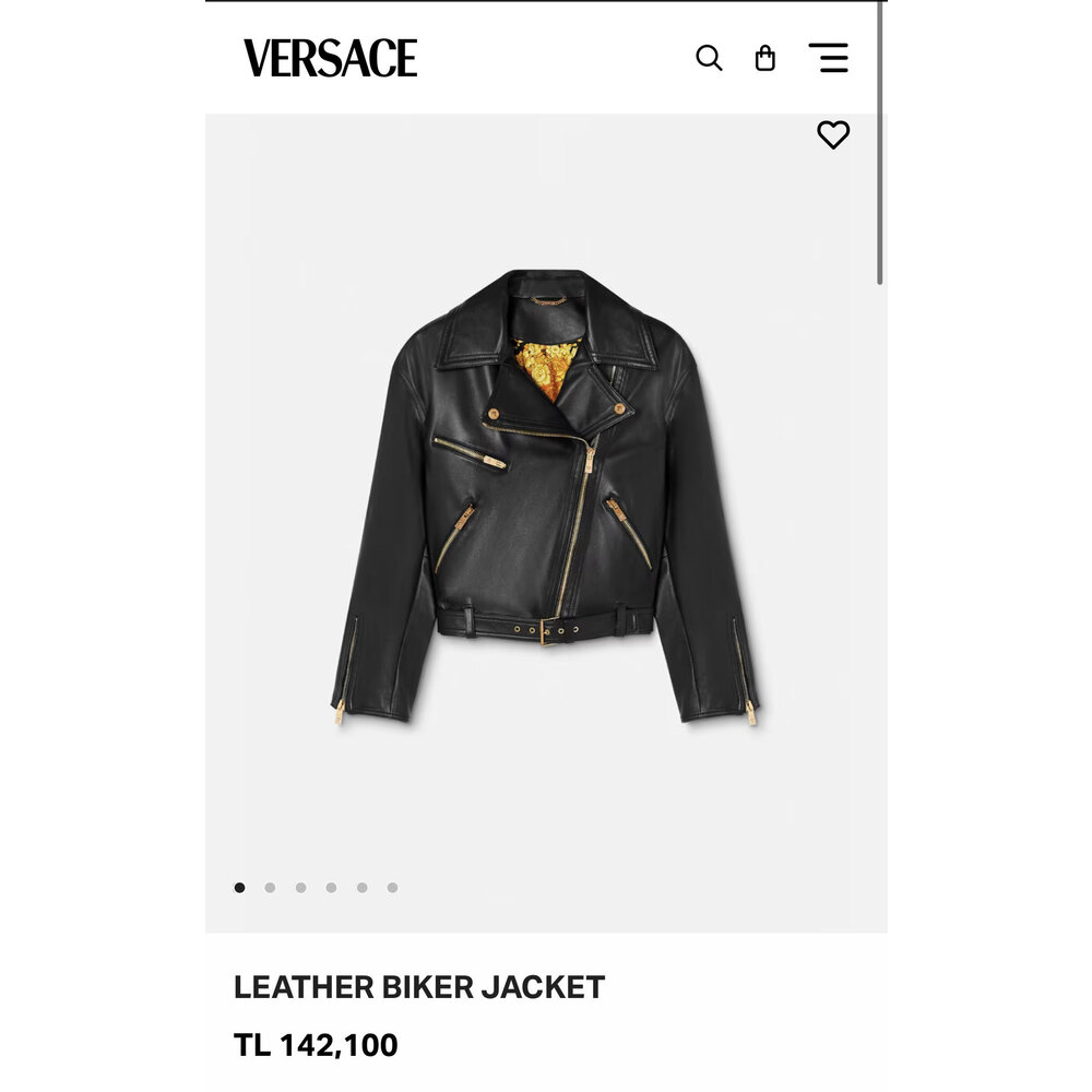 Gianni Versace Original Fringe Koleksiyonluk Deri Ceket 