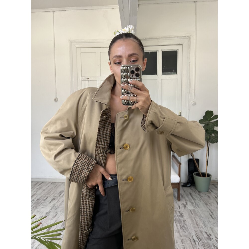 Burberry London Çift Taraflı Giyilebilir Unisex  Tenchcoat/Yün Kaban