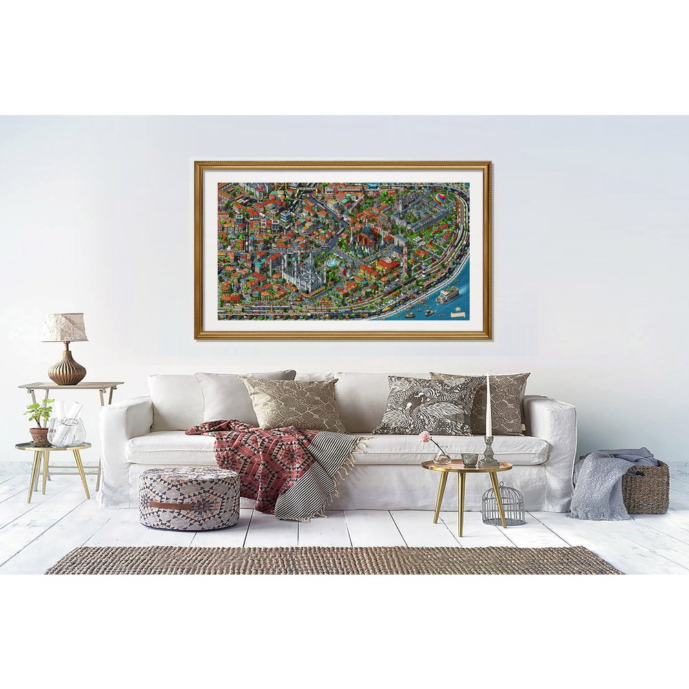 Fractal İstanbul - Tarihi Yarımada - FineArt Sınırlı Basım. İmzalı. 101 X 166 cm