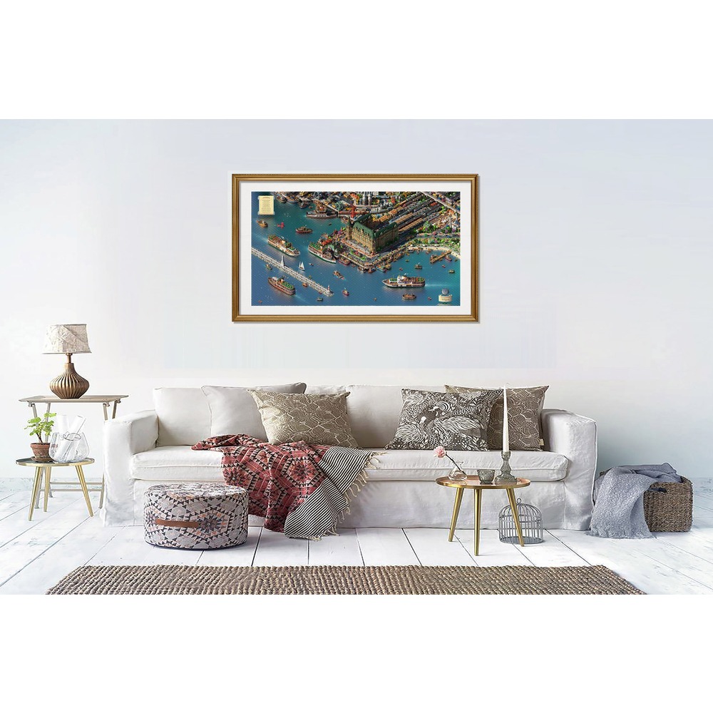 Fractal İstanbul - HAYDARPAŞA PANORAMA - FineArt Sınırlı Basım. İmzalı. 67 X 111 cm