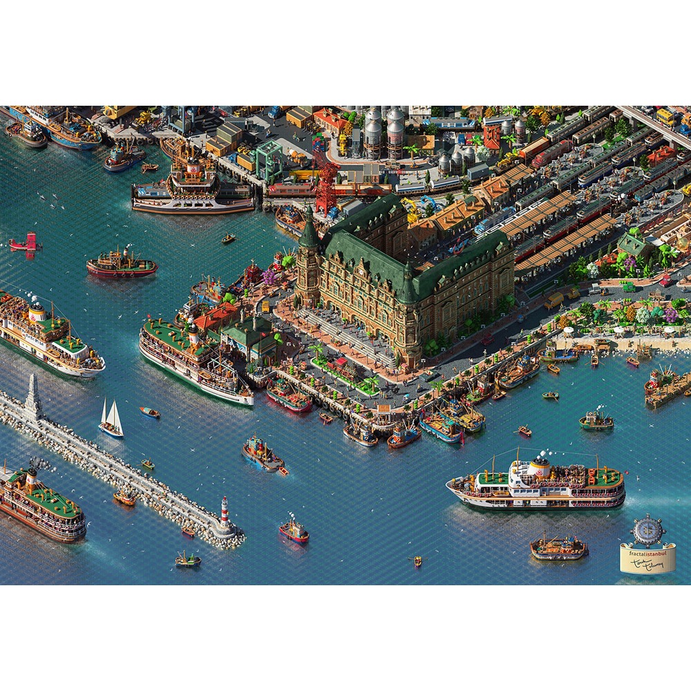 Fractal İstanbul - Haydarpaşa Panorama - Puzzle. 2000 Parça. 