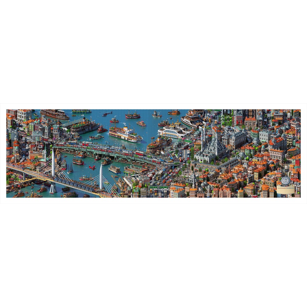 Fractal İstanbul - GOLDENHORN - FineArt İmzalı 90 X 250 cm