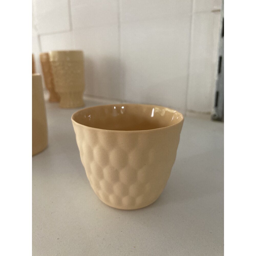 Lung - Sarı Mat Porselen Bardak
