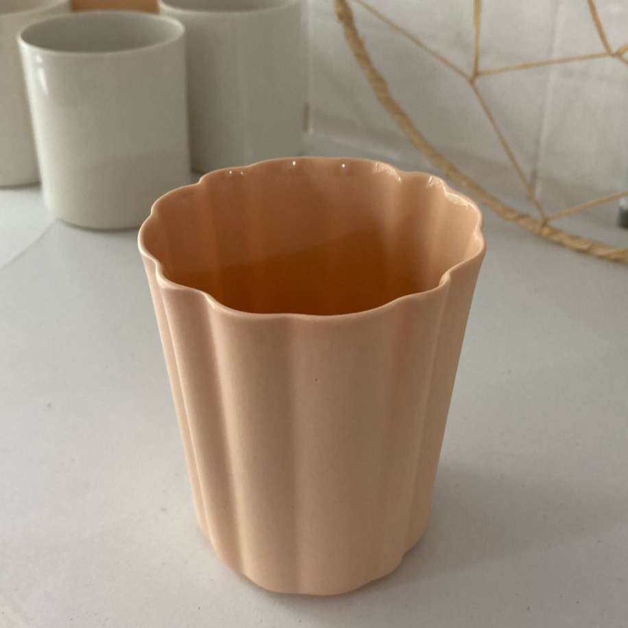 DAISY -  Sarı Mat Porselen Bardak