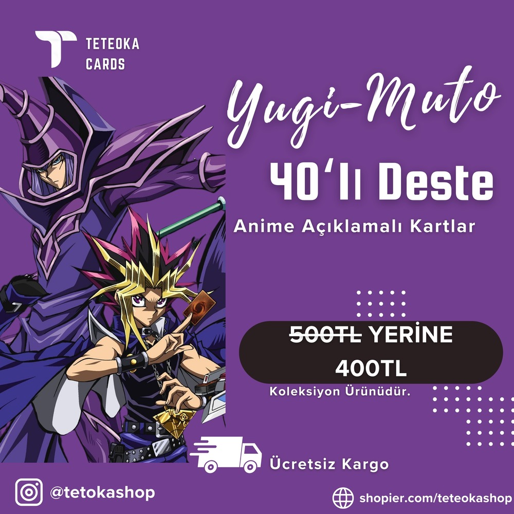 Yugi-Muto 40'lı Deste (Anime Kartlar) | Teteoka Shop