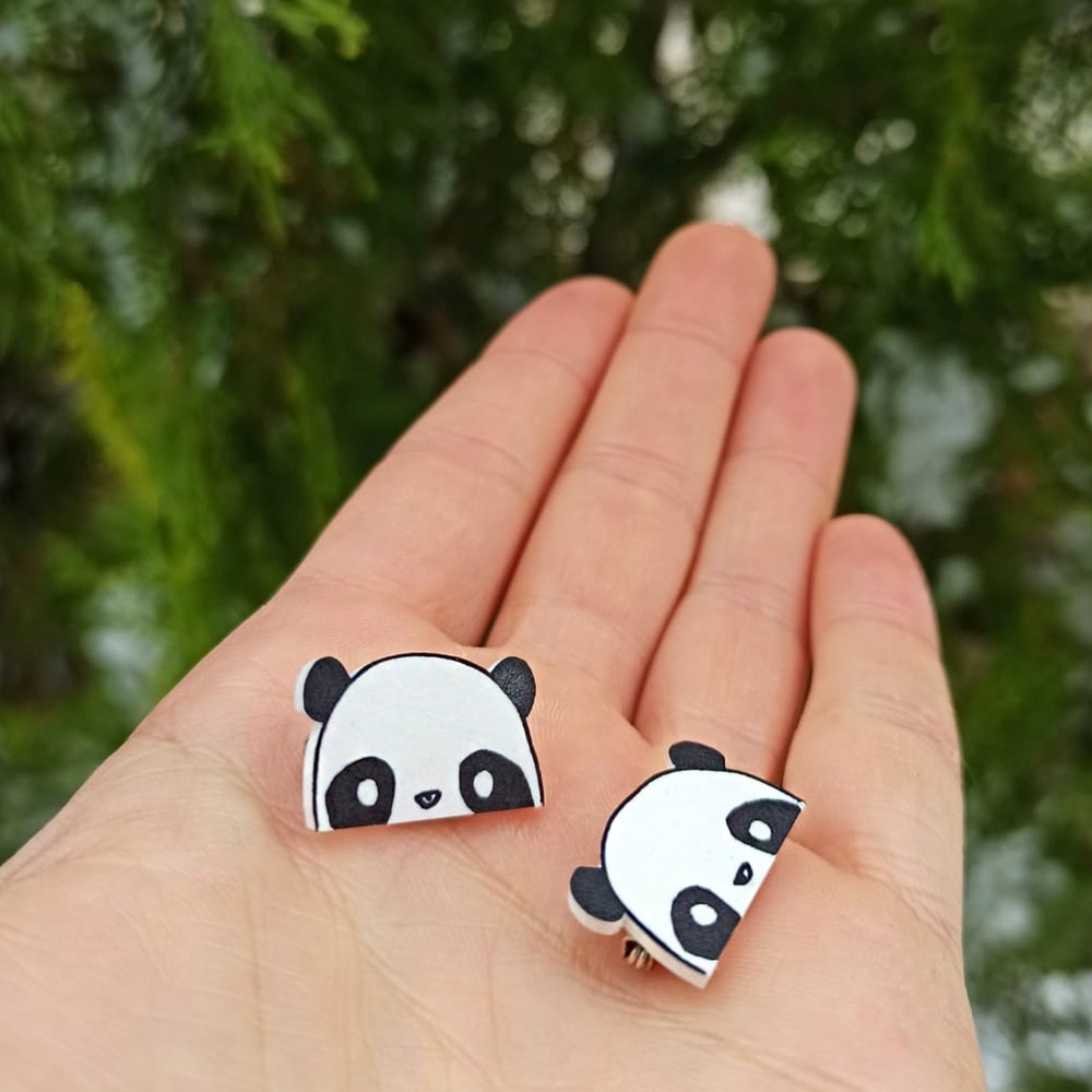 Panda Broşu 2'li