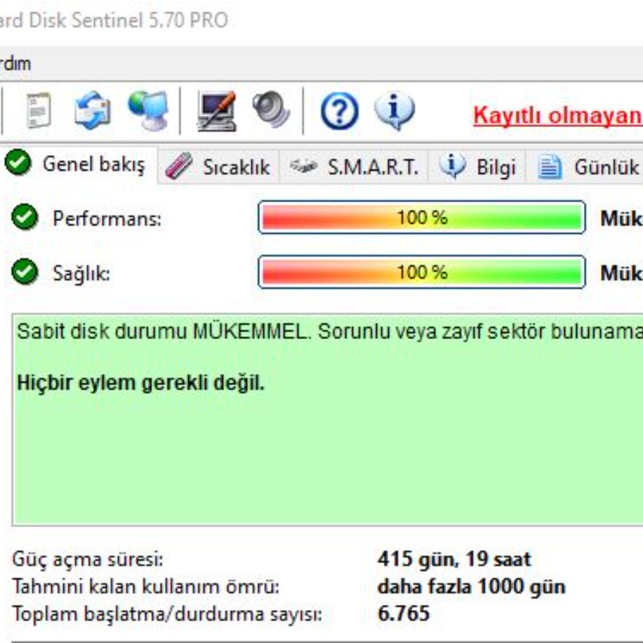 Seagate 500 GB 3.5” SATA Hard Disk (Sağlık 100 , 7200RPM ile hızlı , Sorunsuz , İkinci El)