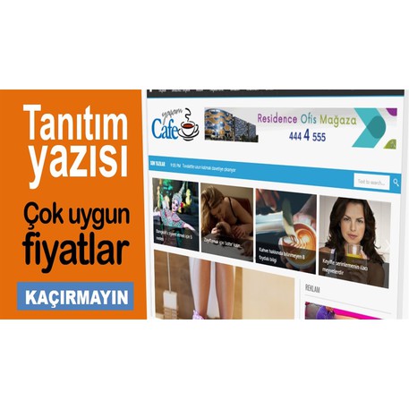 Yaşam Cafe sitemizde tanıtım yazınızı yayınlıyoruz