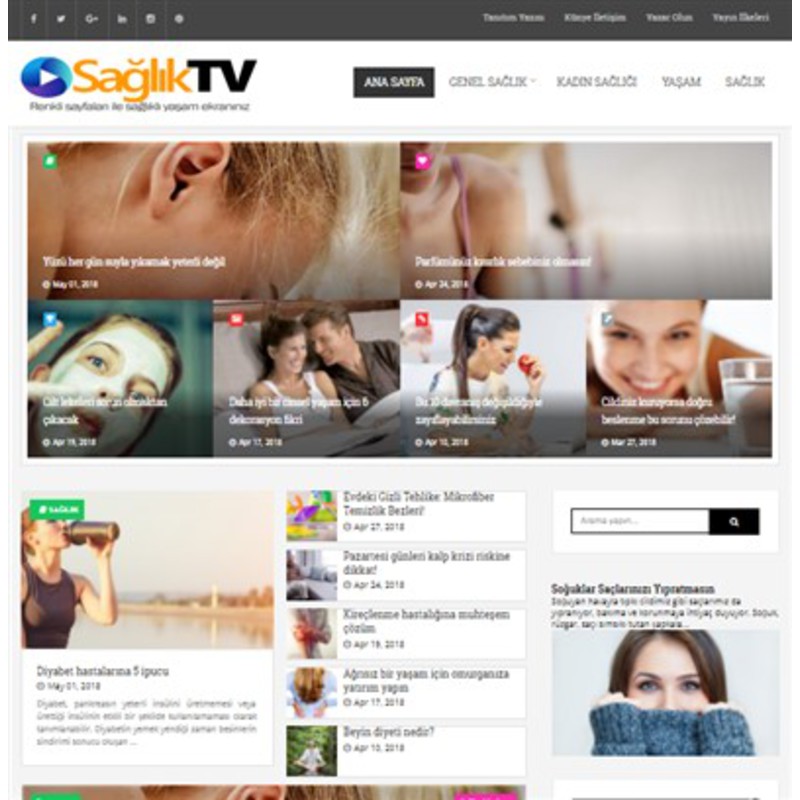 Sağlık TV sitemizde tanıtım yazınızı yayınlıyoruz