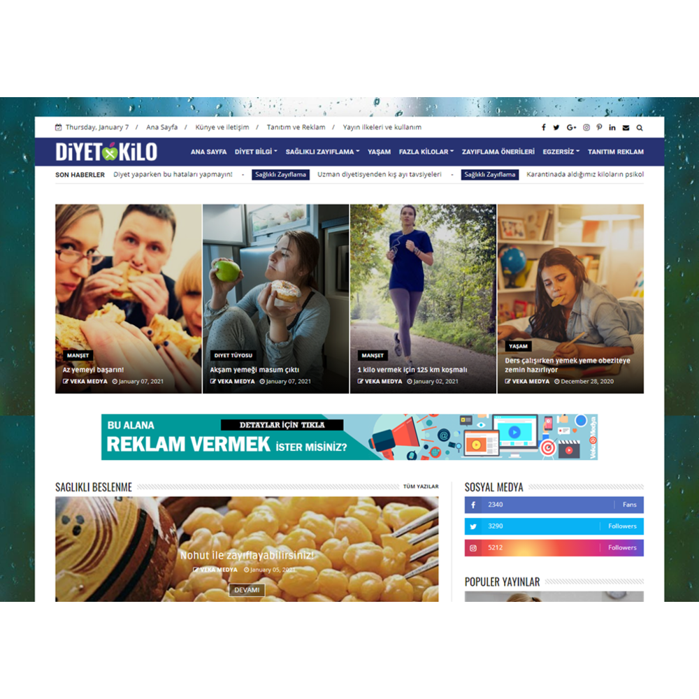Diyet ve Kilo sitemizde tanıtım yazınızı yayınlıyoruz