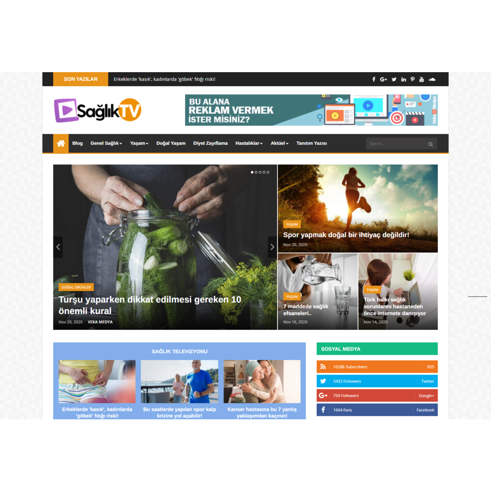 Sağlık TV sitemizde tanıtım yazınızı yayınlıyoruz