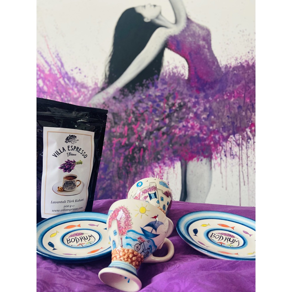 Villa Espresso Bodrum Fincan Takımı ve 1 Paket Kahve (200 GR)