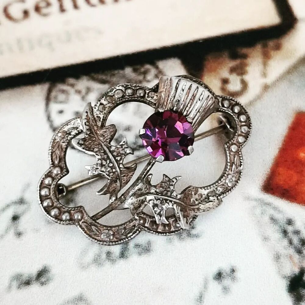 Vintage Gümüş Broş