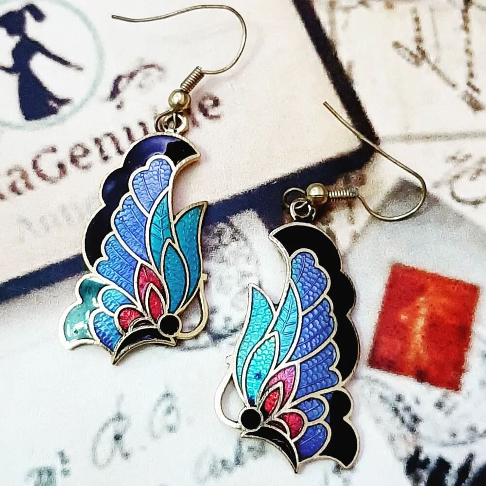 Cloisonne Mineli Küpe