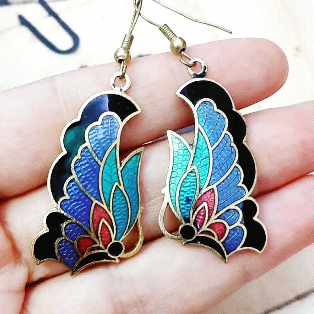 Cloisonne Mineli Küpe
