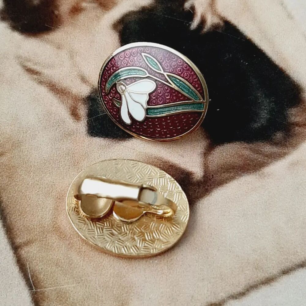 Cloisonne Mineli Küpe