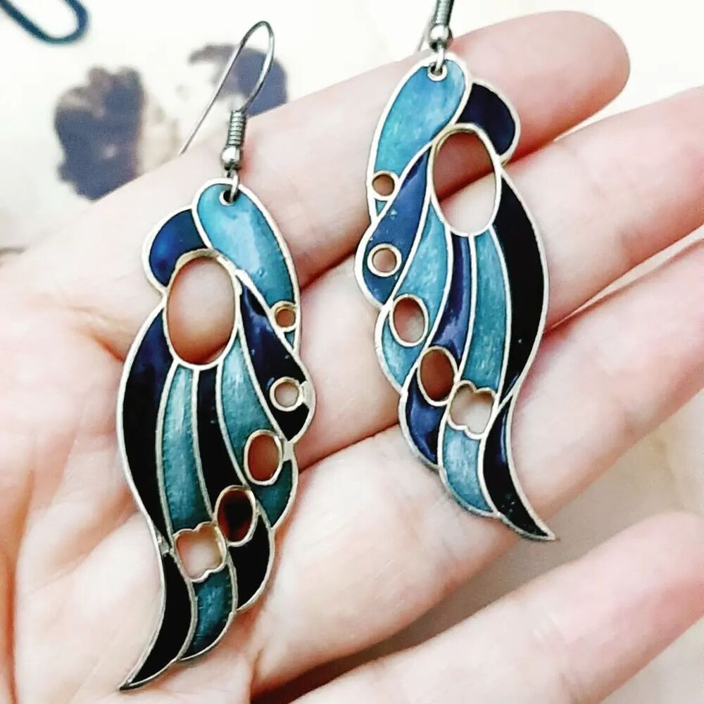 Cloisonne Mineli Küpe