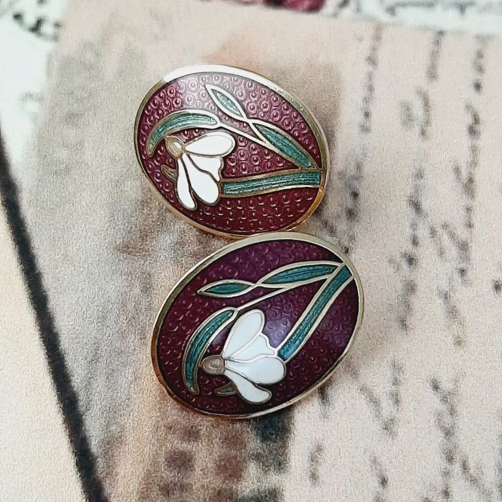 Cloisonne Mineli Küpe