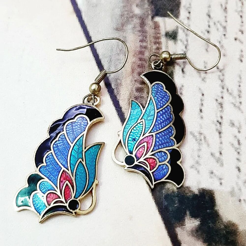 Cloisonne Mineli Küpe