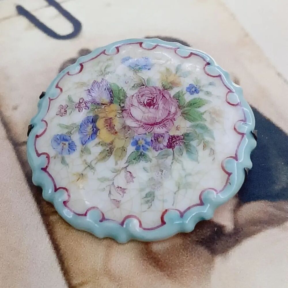 Rosenthal Damgalı Porselen Broş