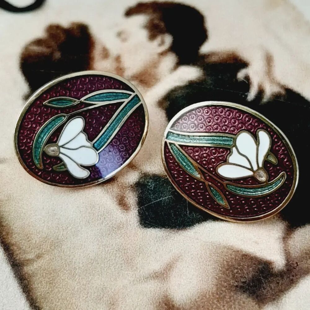 Cloisonne Mineli Küpe