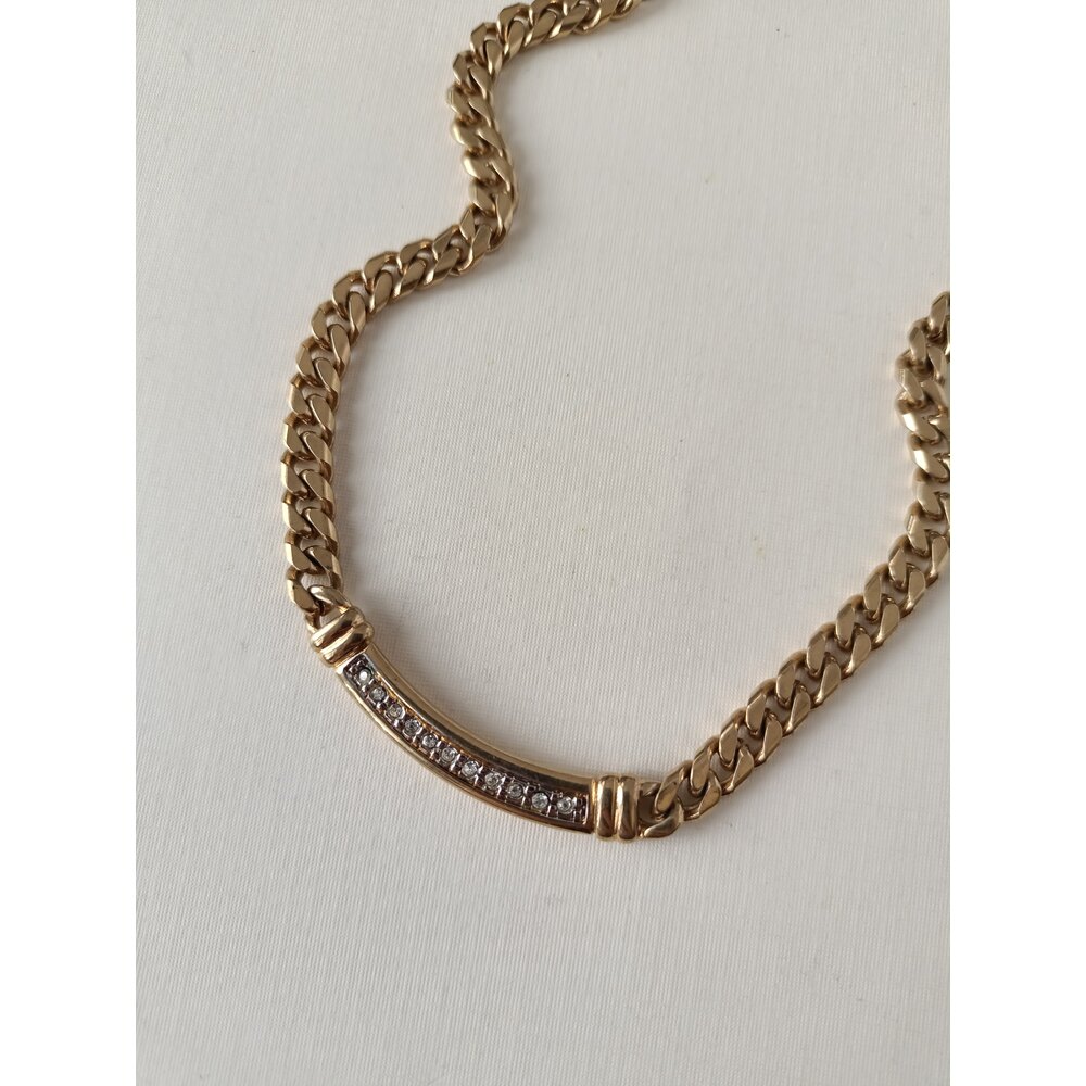 Vintage Tasli Zincir Kolye