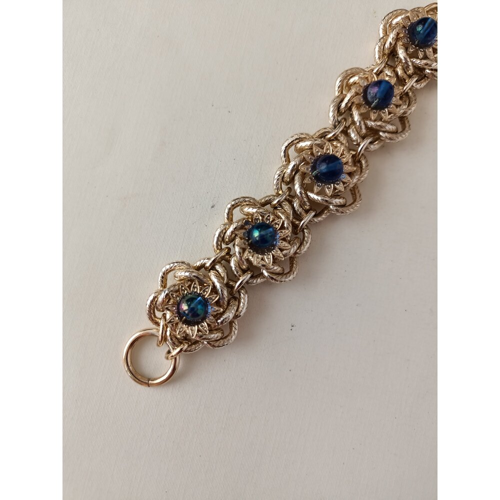 Vintage Mavi Tasli Bilezik
