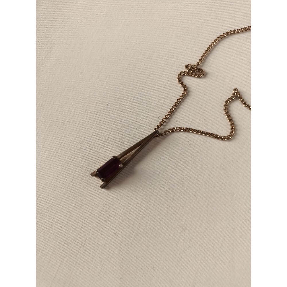 Vintage Mor Tasli Kolye