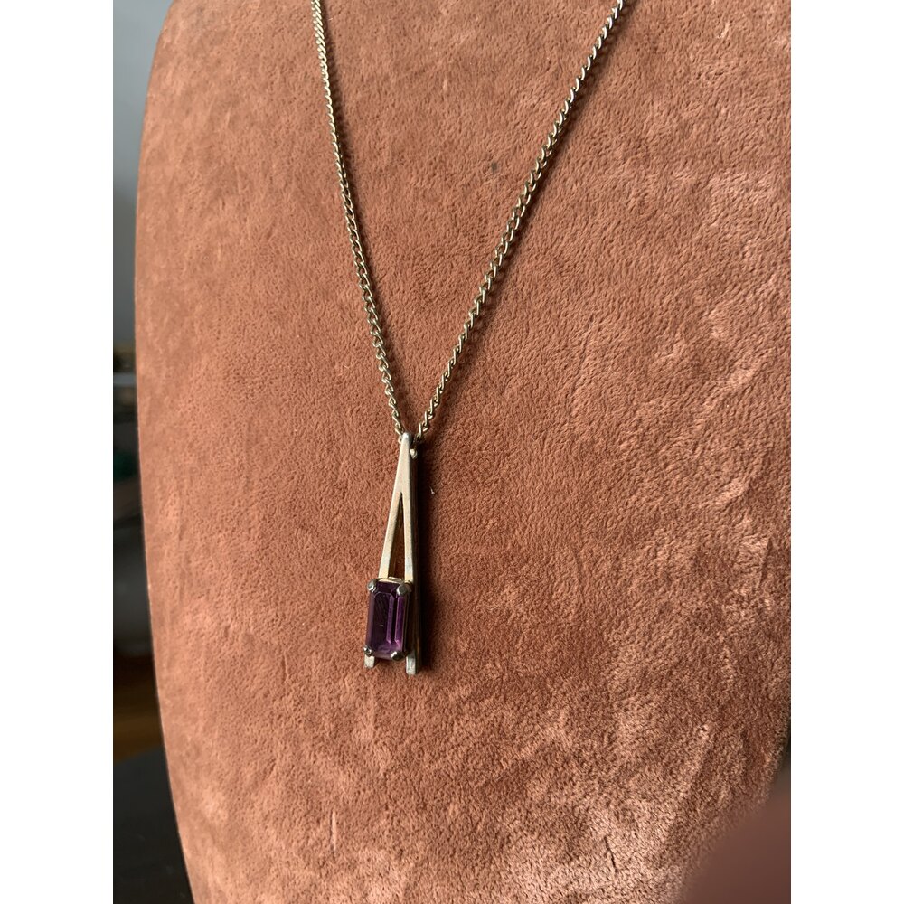 Vintage Mor Tasli Kolye