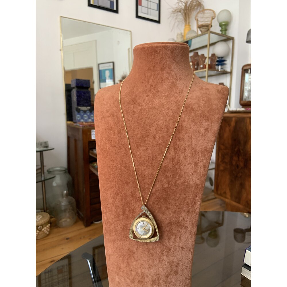Vintage Plubell Saat Kolye