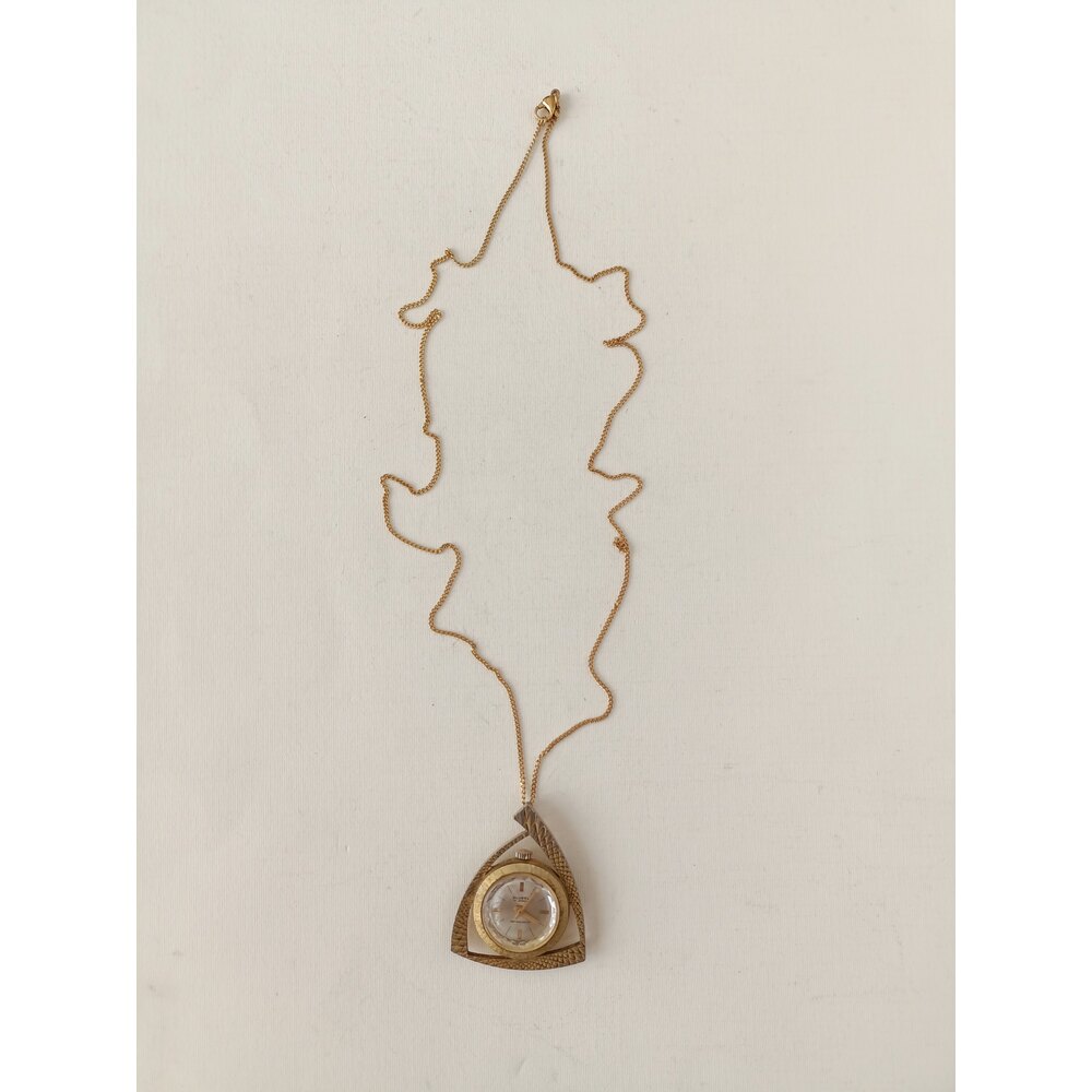 Vintage Plubell Saat Kolye
