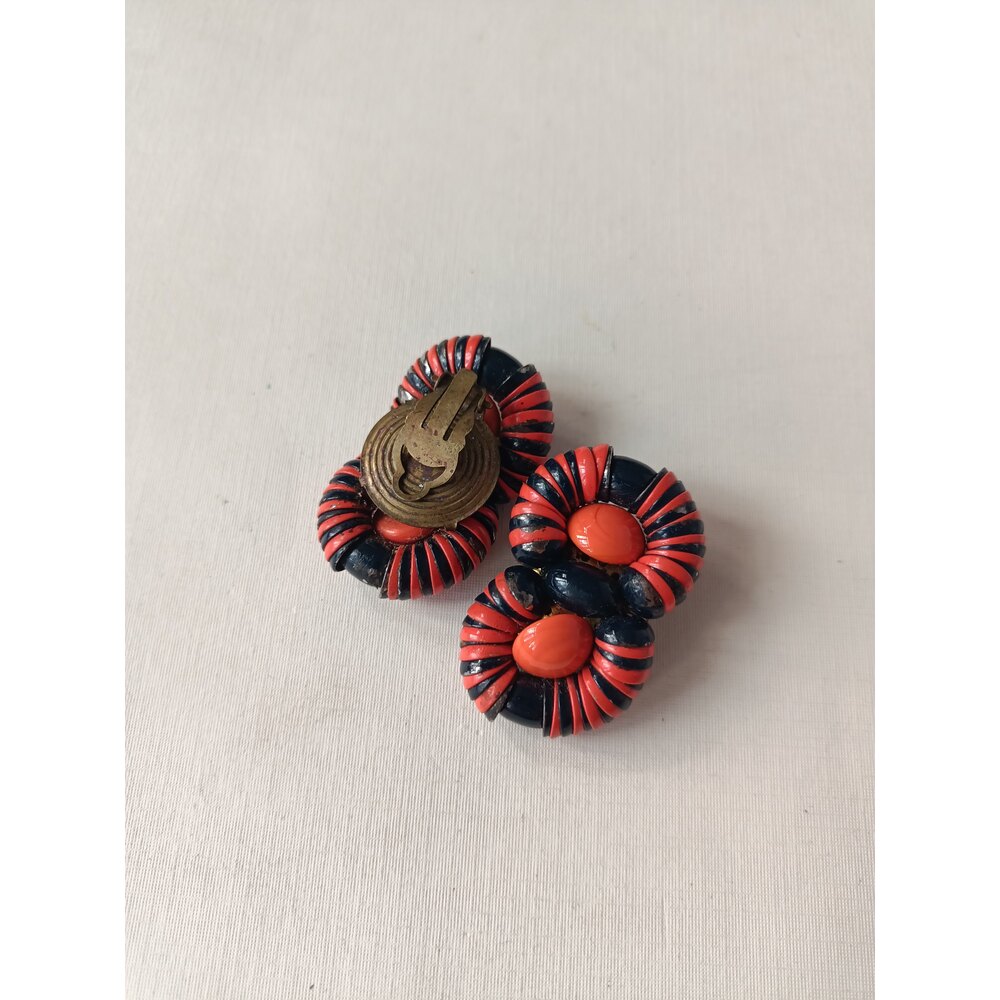 Vintage Metal Boncuklu Kupe