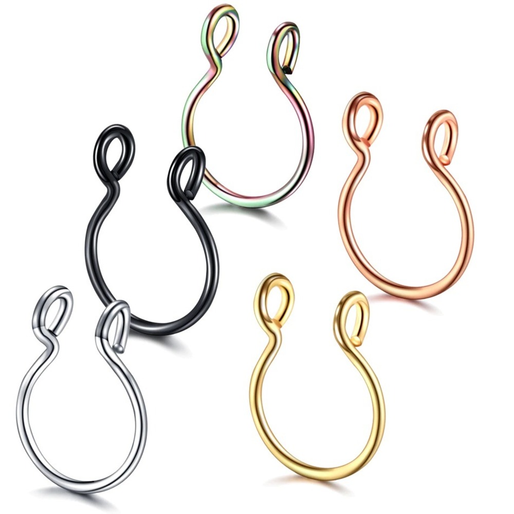 VipBT 316L Cerrahi Çelik Halka Hızma Burun Septum Fake Piercing