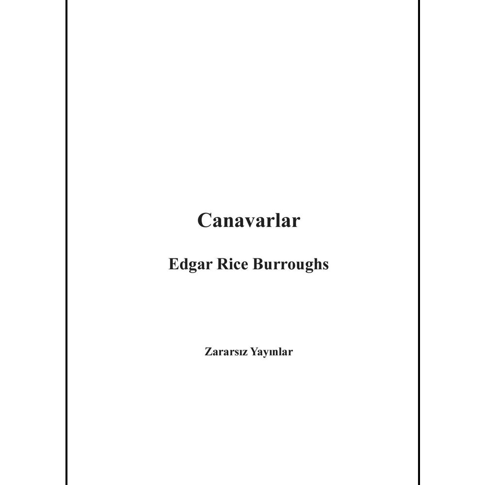 Canavarlar E-kitap
