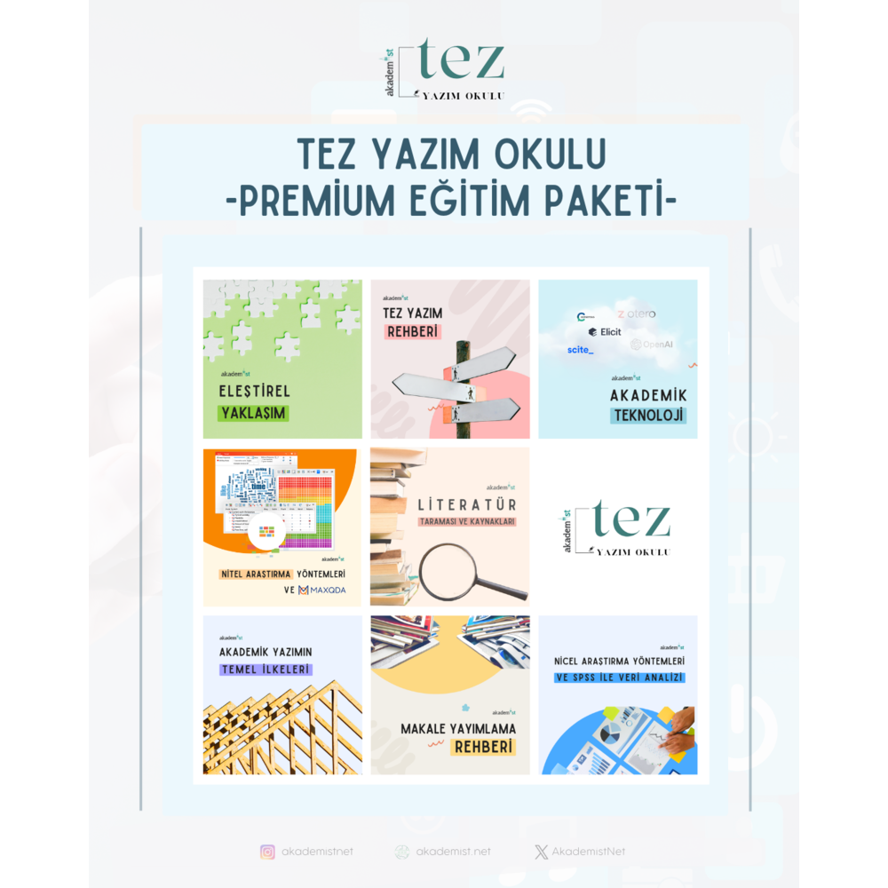 Tez Yazım Okulu (TYO) Paketi (3 Ay Üyelik)