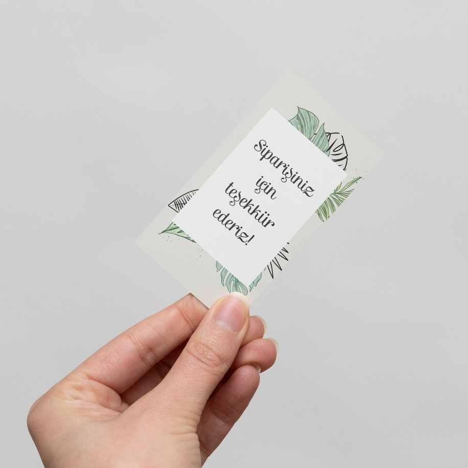 SİPARİŞİNİZ İÇİN TEŞEKKÜR EDERİZ GIFT CARD ( 100 ADET )
