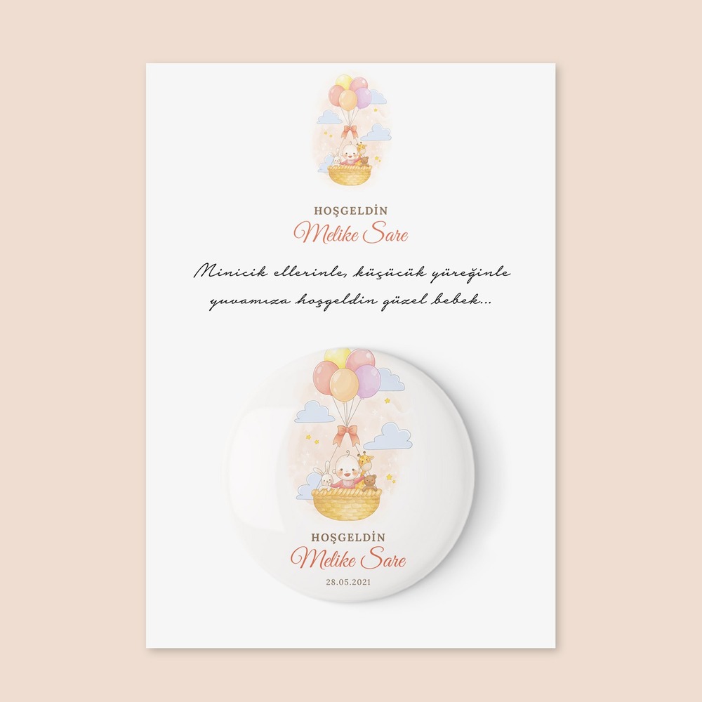 Hoşgeldin Bebek Temalı Açacak Magnet