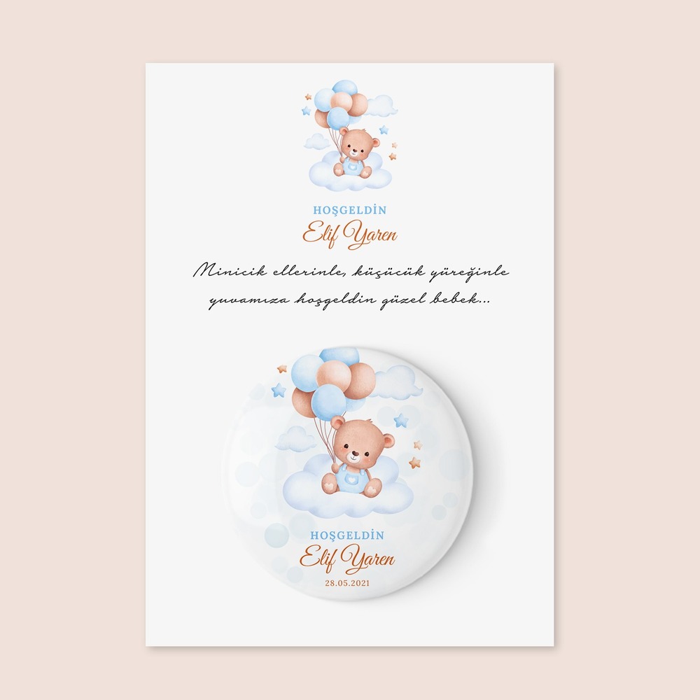 Hoşgeldin Bebek Temalı Açacak Magnet