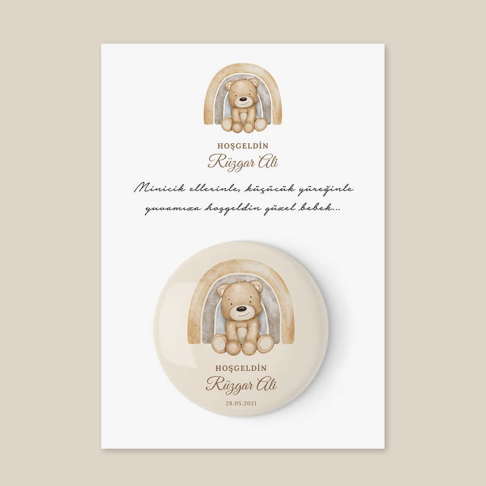 Hoşgeldin Bebek Temalı Açacak Magnet