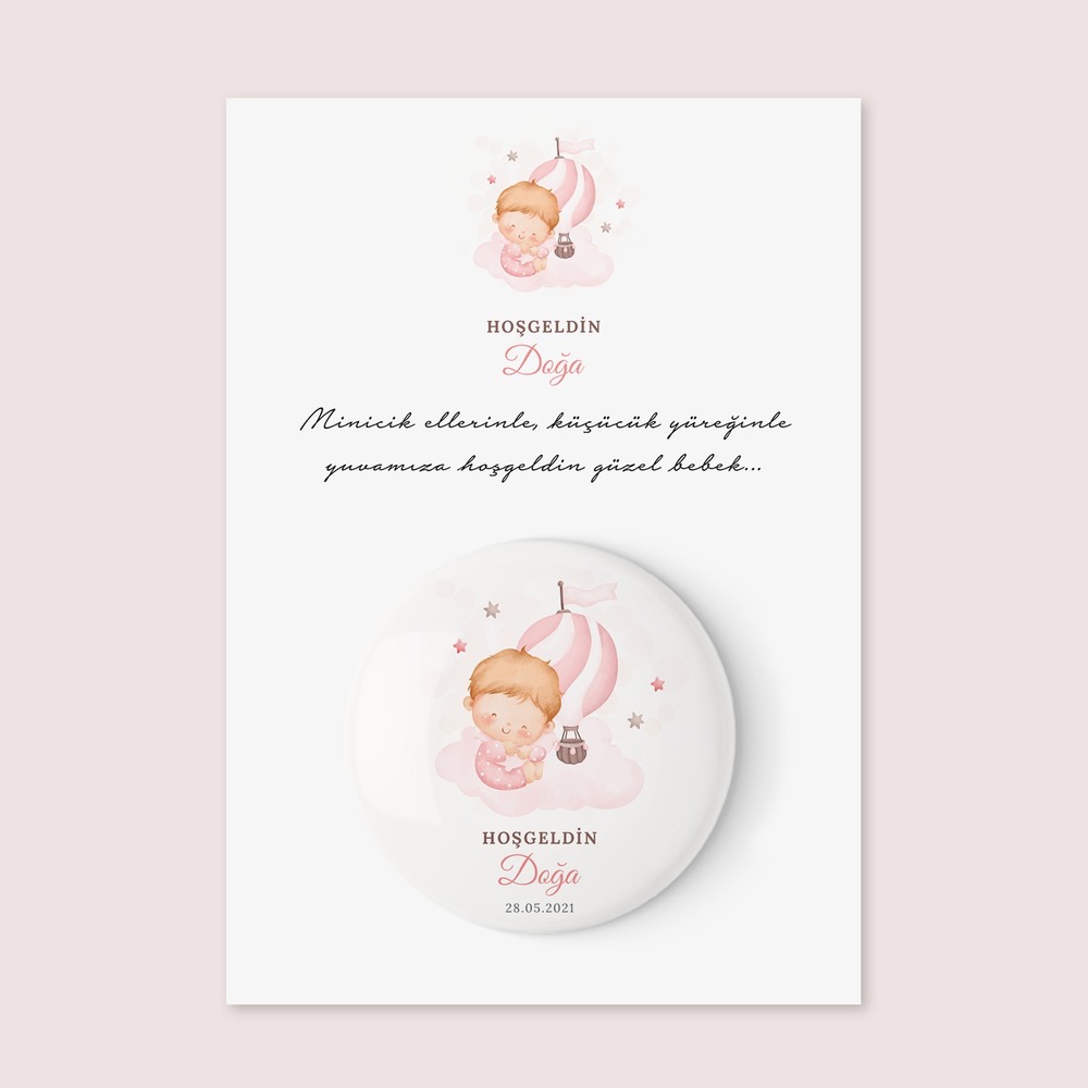 Hoşgeldin Bebek Temalı Açacak Magnet