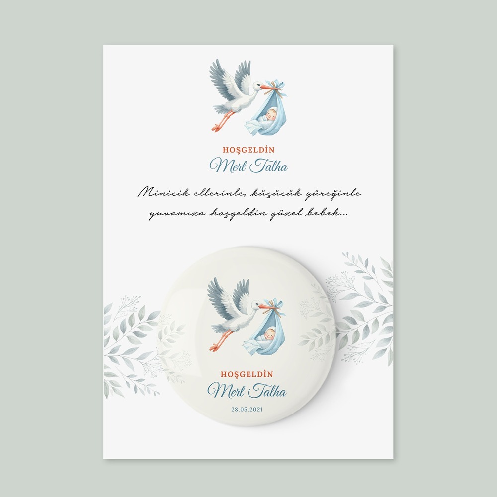 Hoşgeldin Bebek Temalı Açacak Magnet