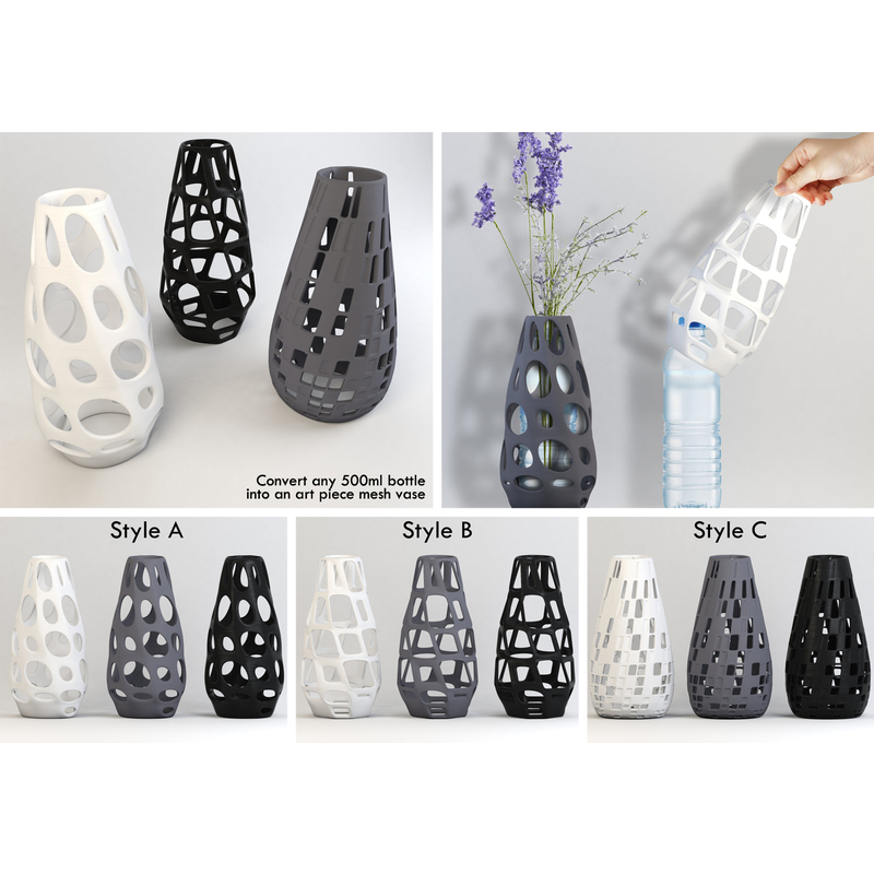 Şişe giydirme plastik vazo