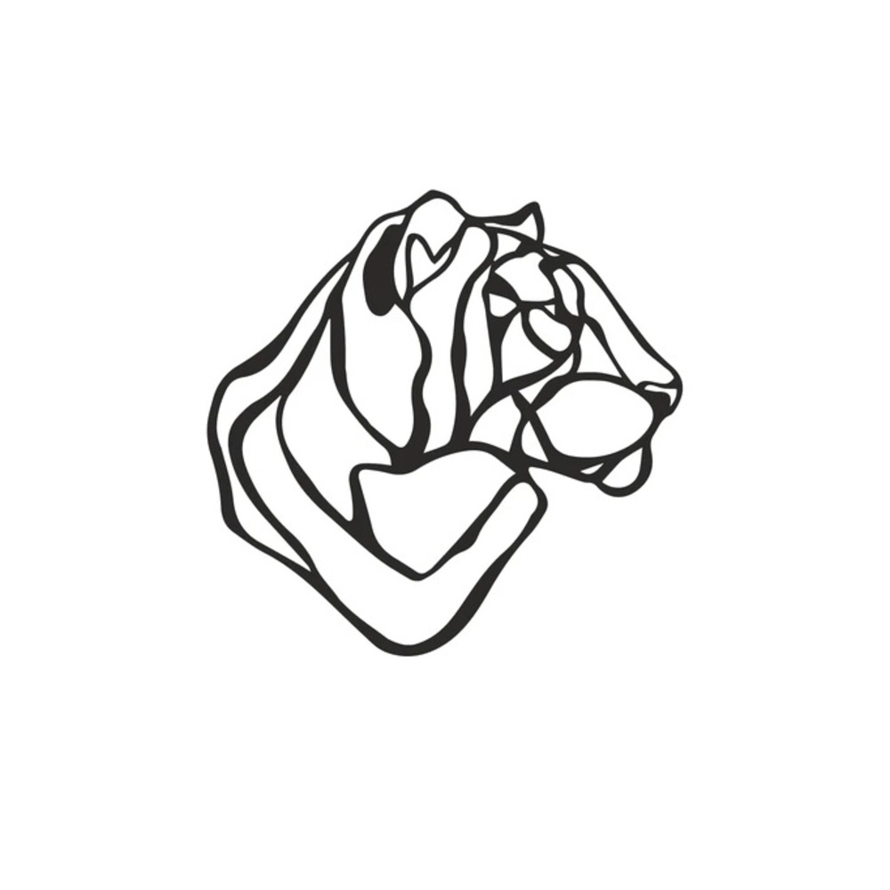 Valentine's Day Gift Steel Wall Hanging Tiger  Art Living Room Decor Geometric Wall Hanging Art Tige